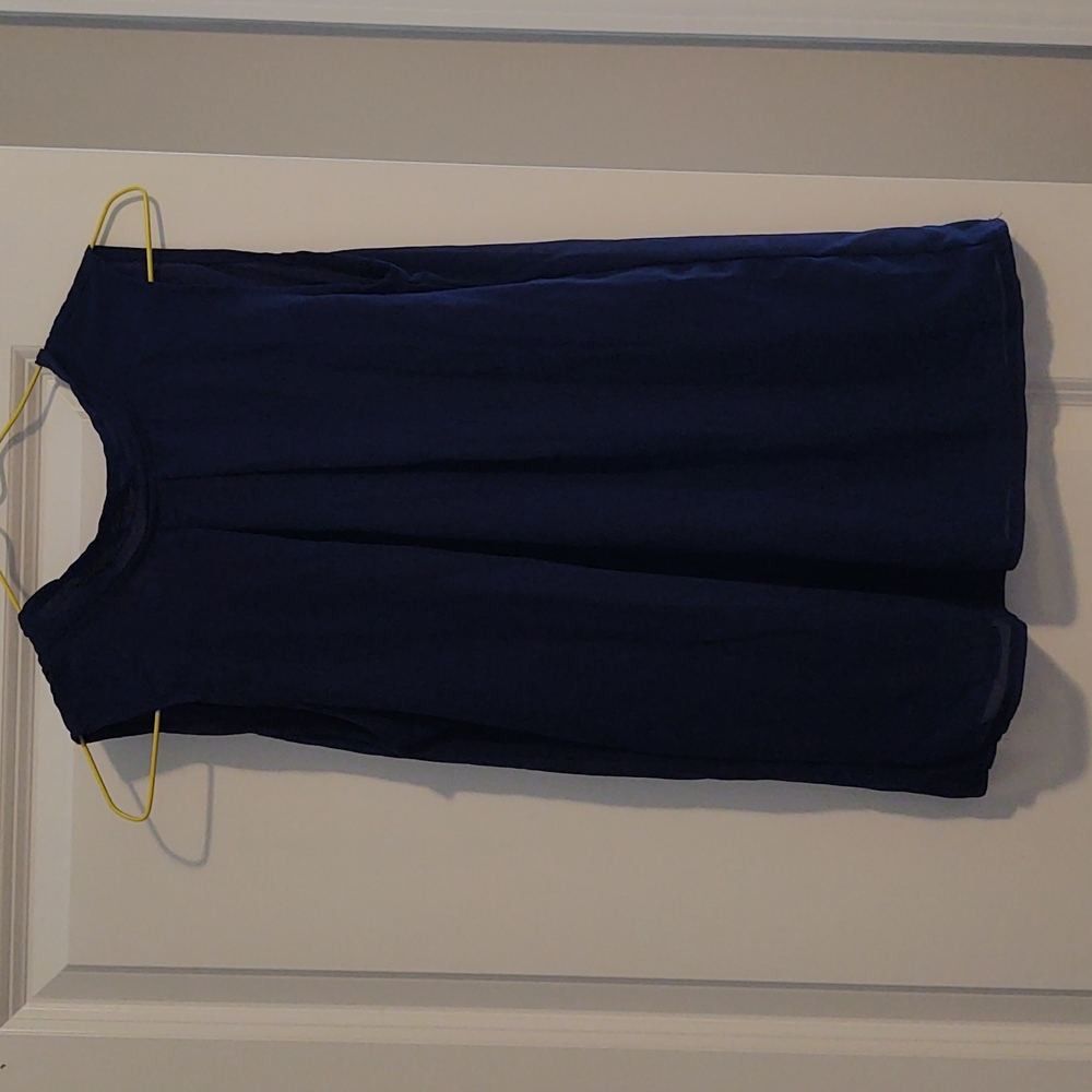 Blue flowy sleeveless top